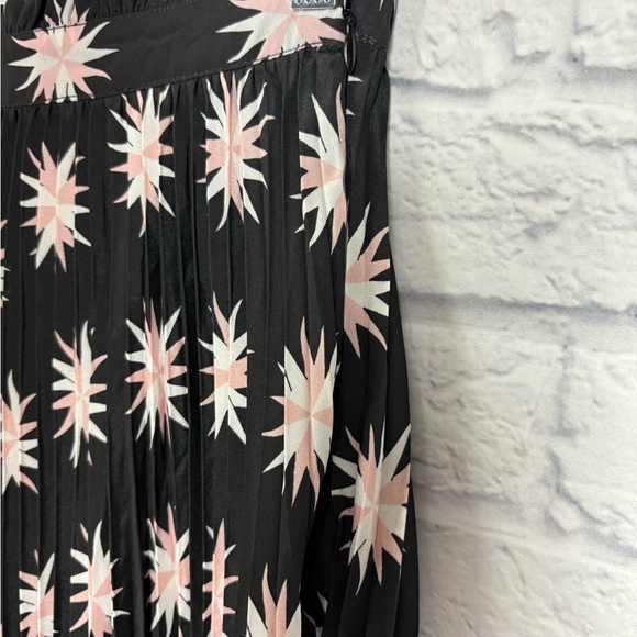 Anthropologie The Isobel Silky Pleated Maxi Skirt Black/Pink Size M - Picture 6 of 9